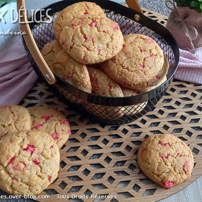 Cookies au pralines roses