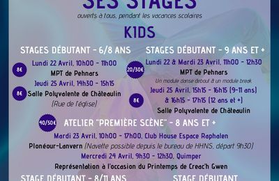 Les stages de la Hip Hop New School pendant les prochaines vacances scolaires 