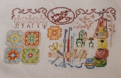 5eme broderie  du calendrier  2024 de Veronique  Enginger 