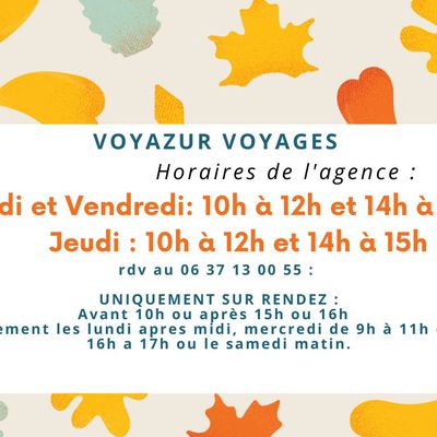 horaires de l'agence