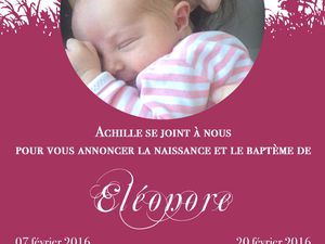 FAIRE-PART DE NAISSANCE