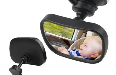 2 in 1 Mini Car Safety Back Seat Mirror