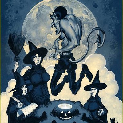Halloween et sorcières en peinture et illustrations -  sorcière - Creepyseb