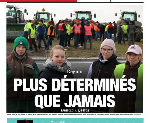 La une des quotidiens régionaux parus ce jeudi 25 janvier (sélection de 35 journaux).