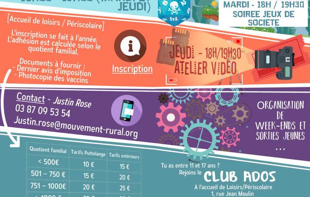 Ouverture du club ados ! Pour les 11 - 17ans ! 