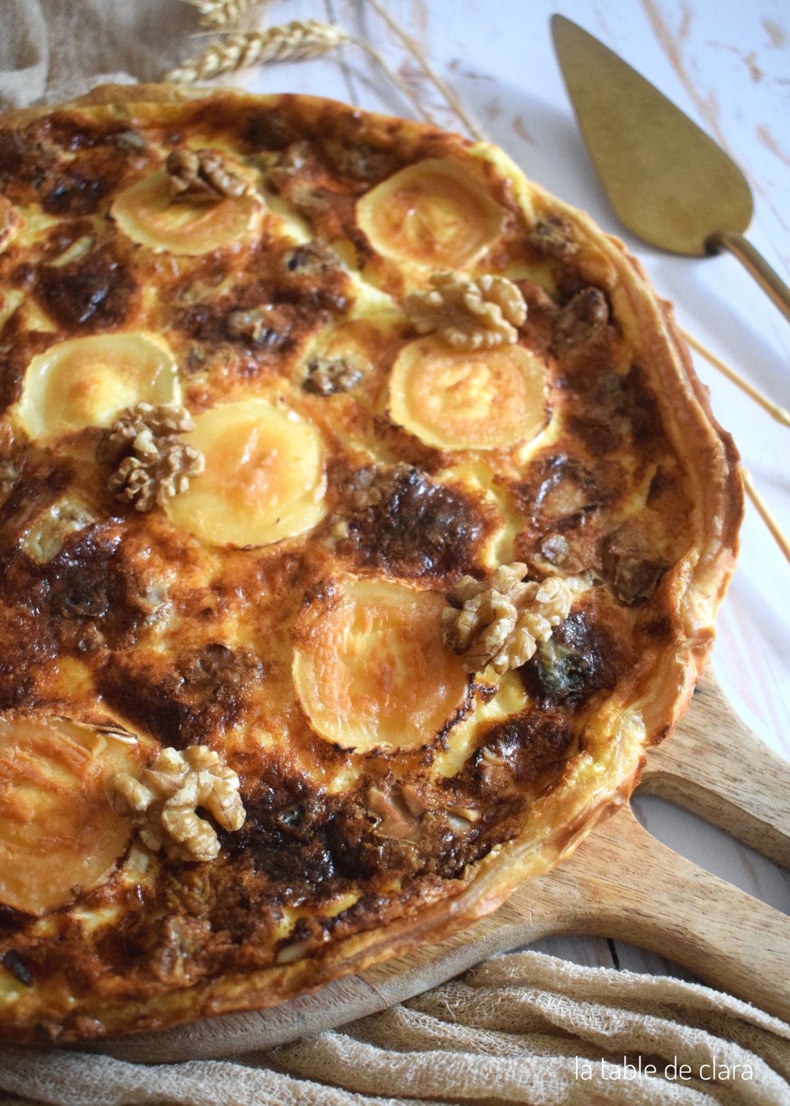 Tarte fromages noix