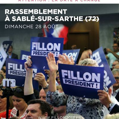 Tous à Sablé le dimanche 28 août avec François Fillon ! 