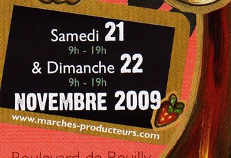 Marché des producteurs les 21 et 22 novembre :