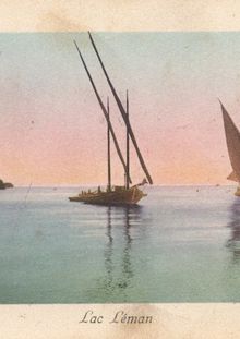 Tour du Leman en cartes postales anciennes. Les barques.