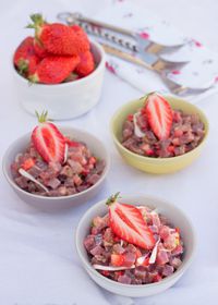 Tartare de thon aux fraises Label Rouge