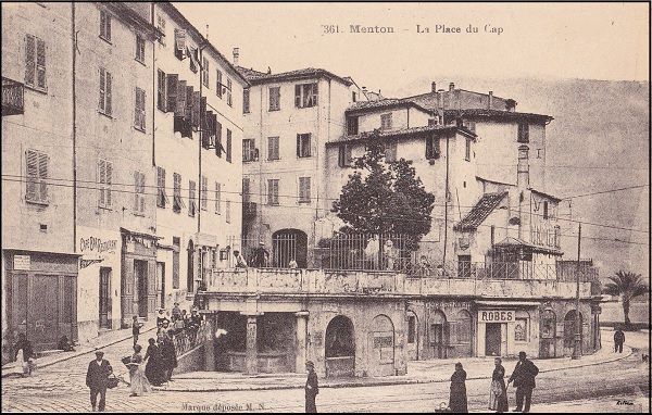 Place du Cap Menton année 1900