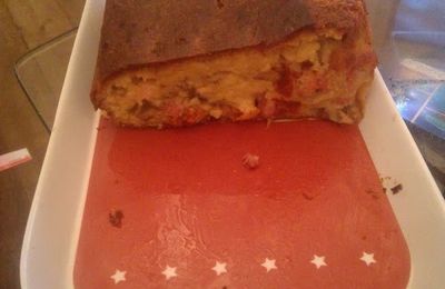 Cake tomates séchées, lardons,chèvre