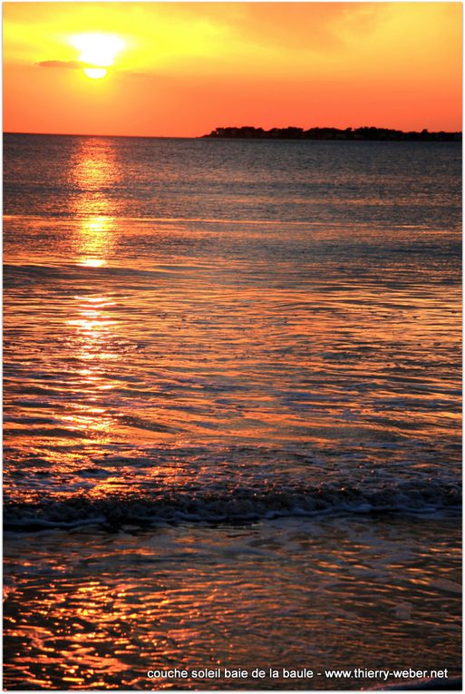 Couché de soleil baie de La Baule - Photos Thierry Weber Photographe de Mer Guérande La Baule