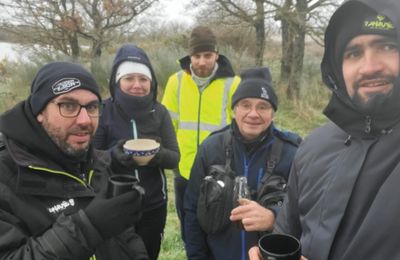 Sortie hivernale au Cébron... peu de touches mais du vin chaud :)