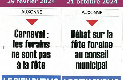 AUXONNE, QUAND REVIENT LA FÊTE FORAINE... - du 23 octobre 2024 (Jour 118 de la nouvelle ère de Chantecler)
