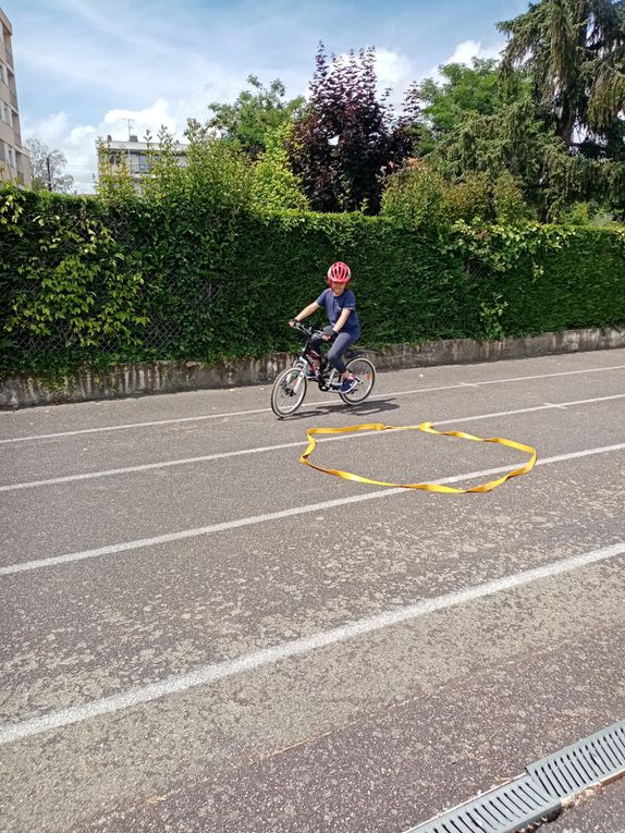 Quelques photos de nos entraînements vélos au stade avant nos exploits sur le bord du canal !