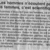 Les hommes n'écoutent pas les femmes