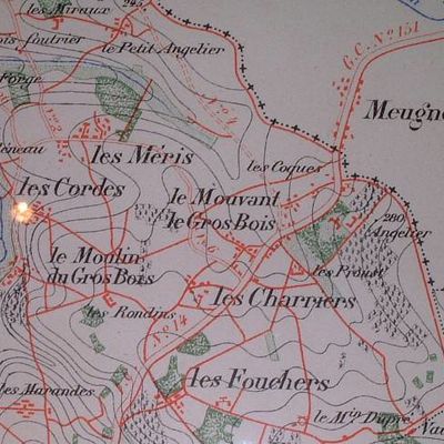 carte départementale de la Nièvre en 1878