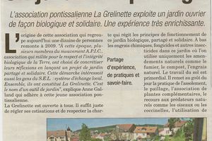 Mai 2012 Article dans le journal "La Presse Pontissalienne"