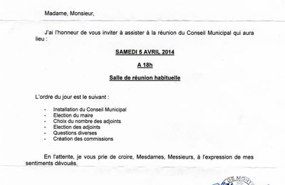 Conseil municipal du 05 mars 2014