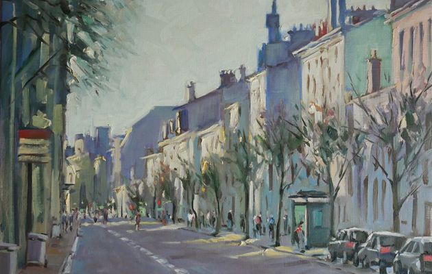 Rue Jeanne d'Arc à Nancy (huile sur toile 65 X 54)