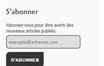 Newsletter et changement d'adresse mail des abonnés