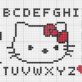 grilles point de croix: GRILLES GRATUITES Hello kitty