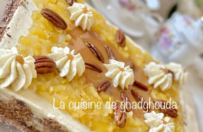 Gâteau courant d’air vanille pomme caramel  🍰 