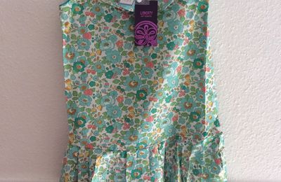 Robe Jacadi Liberty Betsy vert neuve étiquette 8 ans