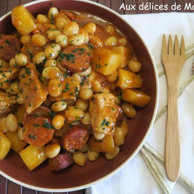 Ragoût d'haricots coco et pommes de terre au poulet et chorizo, au Cookéo ou pas