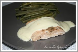 PAVE DE SAUMON SAUCE CREME CITRON ET HARICOTS VERT thermomix