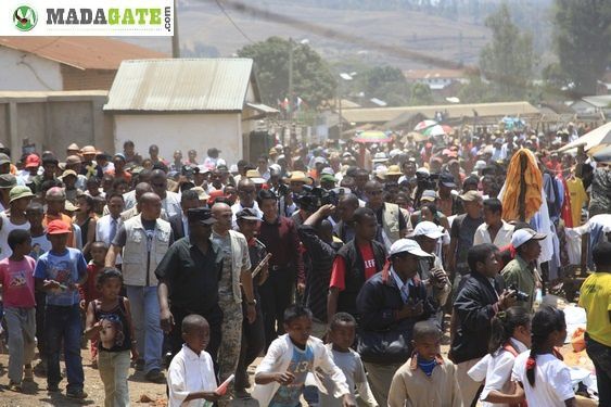 Vendredi 12 octobre 2012. Le Président Andry Rajoelina : première visite dans la Région Itasy (Soavinandriana, Analavory, Ampefy).