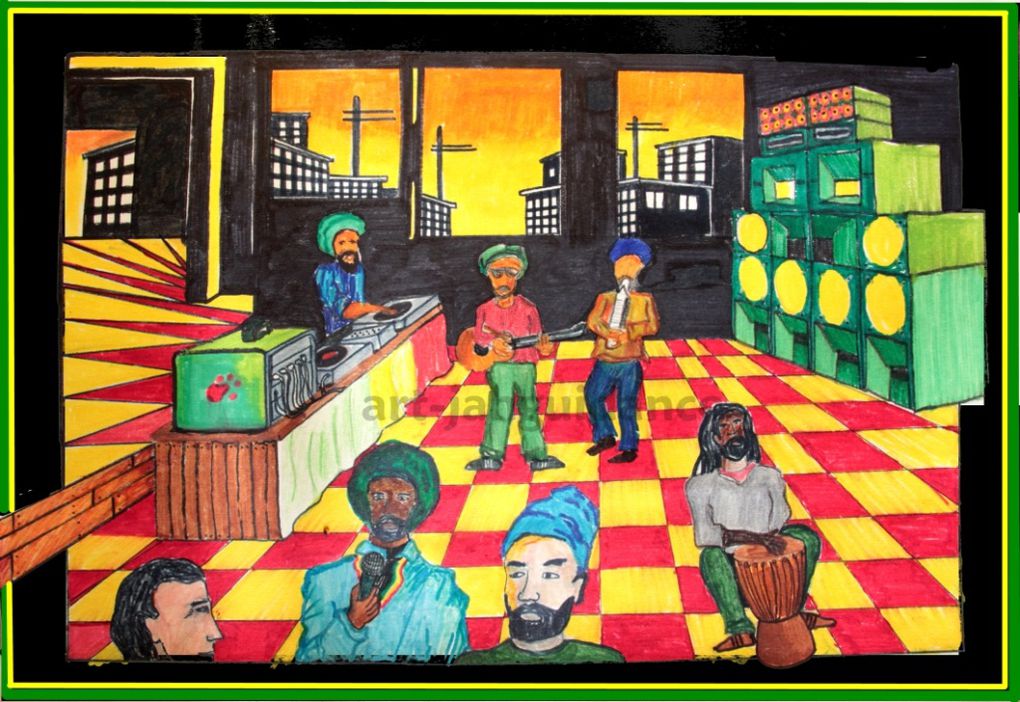 Peintures de l'auteur sur le thème du Reggae et de la Jamaique