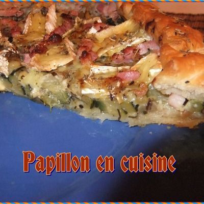 Recette: Tarte aux courgettes, camembert et lardons