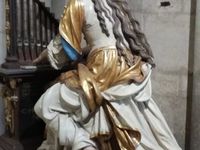 Vierge à l'enfant - Ste Cécile - Vitrail de l'Ascension