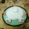 Décoration de gâteau : lapin dans son terrier