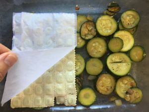 Gratin de ravioles du Dauphiné aux courgettes