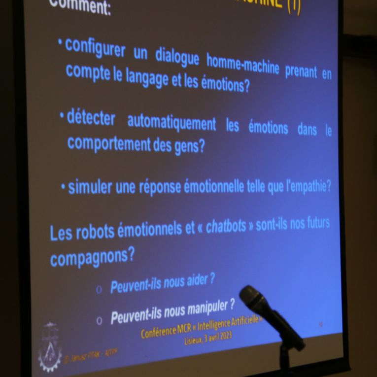 INTELLIGENCE ARTIFICIELLE Lisieux le 3 avril 2023