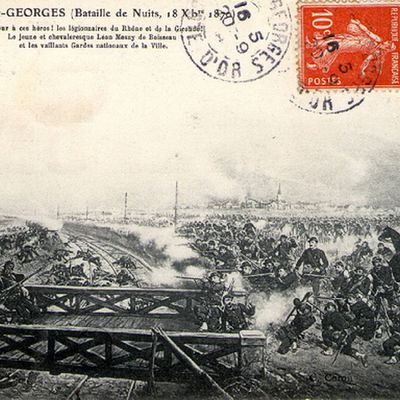 Pont de chemin de fer et Bataille de Nuits St Georges en 1870