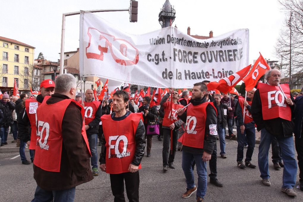 31 mars: 5000 manifestants au Puy, 1million 200 000 dans le pays, une grève très suivie