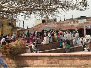 Au centre de la place ,sous un  grand  Sicomore centenaire  , le marché artisanal .