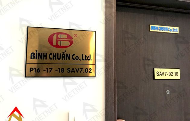 Bảng chỉ dẫn tầng hầm công ty Bình Chuẩn