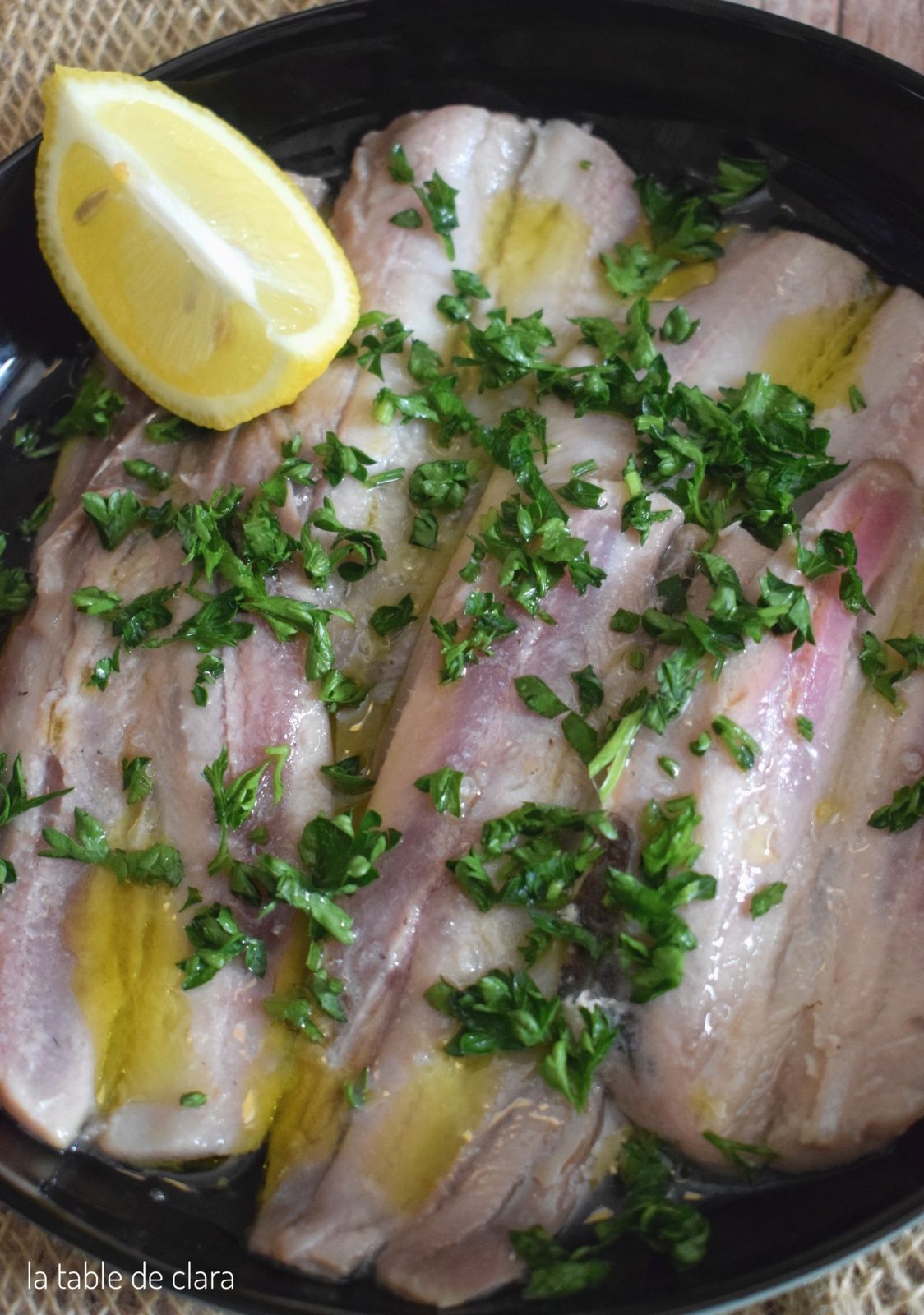 Filets sardine marinés citron
