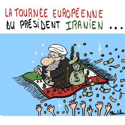 La tournée européenne du président iranien, Hassan Rohani...