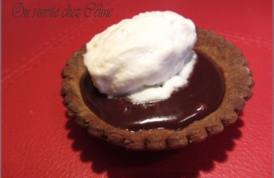 Tartelette au chocolat caramel façon tiramisu