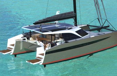 HH44, un catamaran de croisière ultra-léger à motorisation hybride diesel-électrique