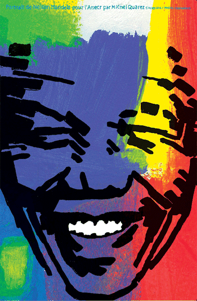 Le portrait de Nelson Mandela pour l’ANECR de Michel QUAREZ est disponible en affiche !