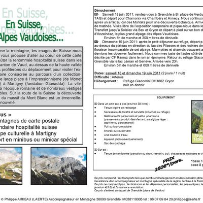 WE en Suisse dans les Alpes Vaudoises