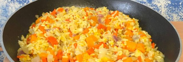 Risotto d'hiver courge, carotte et navet