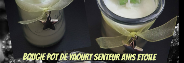 Bougie pot de YAOURT senteur ANIS ETOILE